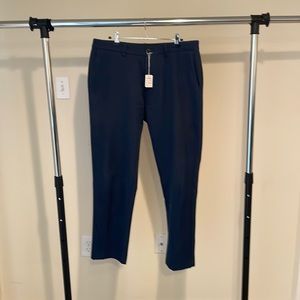 Haggar 26 Slim Fit Dress Pant 34/30 Navy Blue